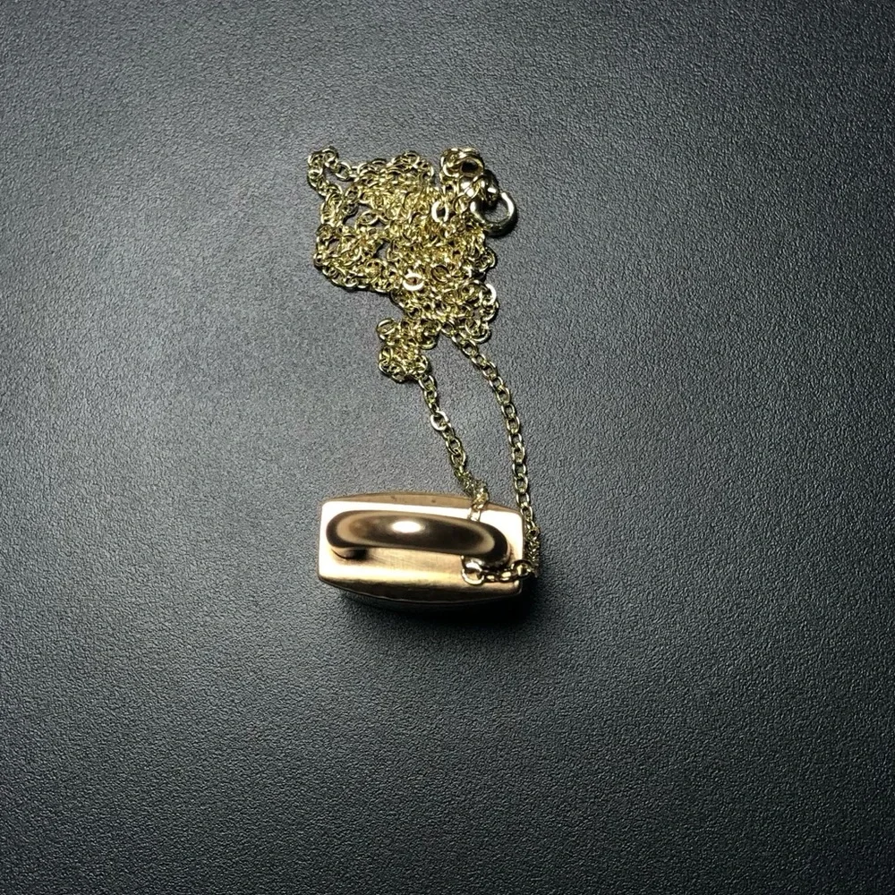Louis Vuitton Vintage Lock #221 No Key w/approx.20”Gold Plated Non-Branded Chain